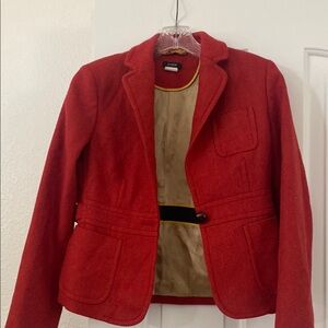 J. Crew Women's Vibrant Red Blazer